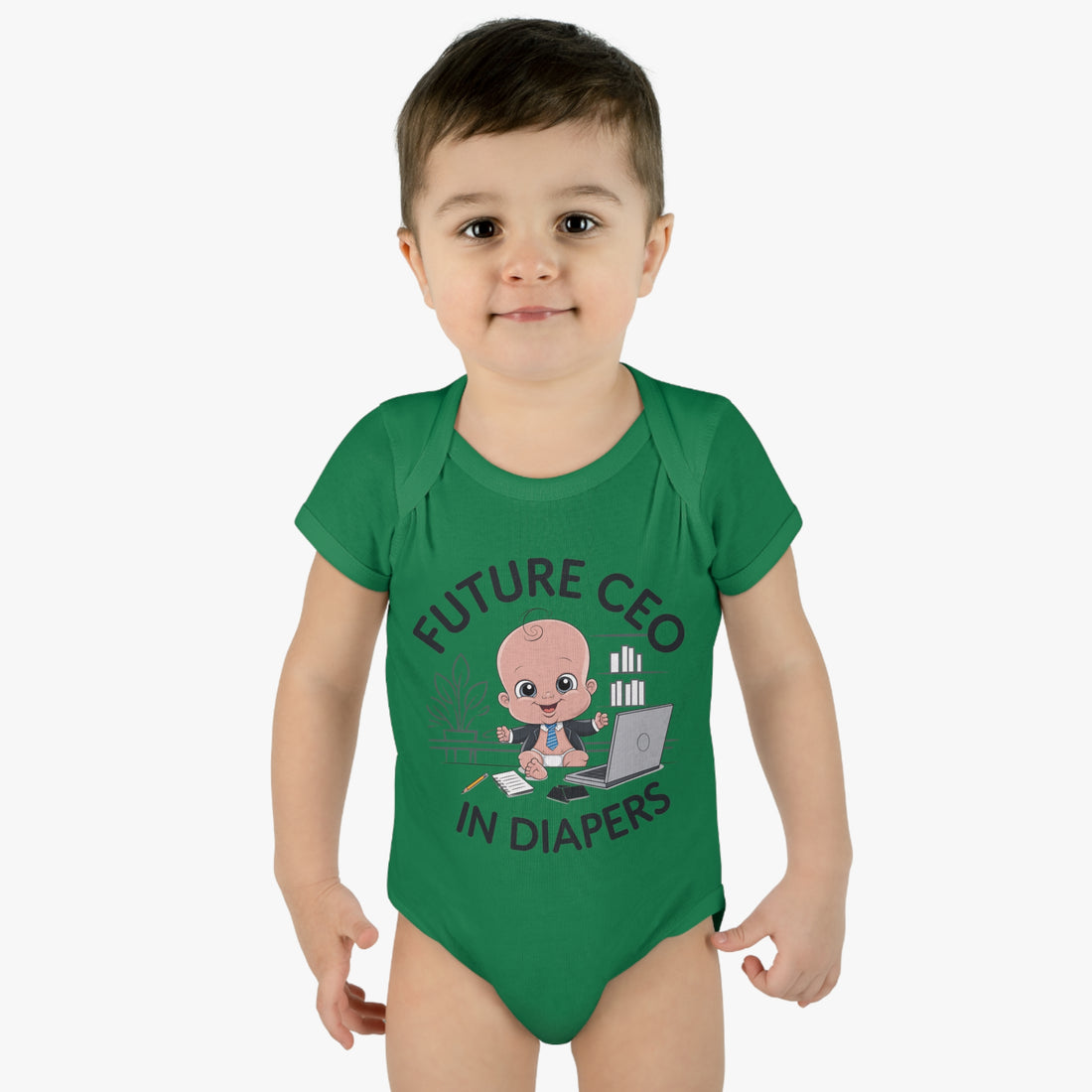 "Future CEO in diapers" Infant Baby Rib Bodysuit