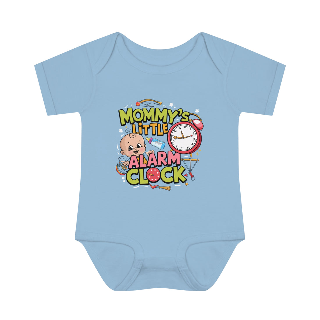 "Mommy's little alarm clock" Infant Baby Rib Bodysuit