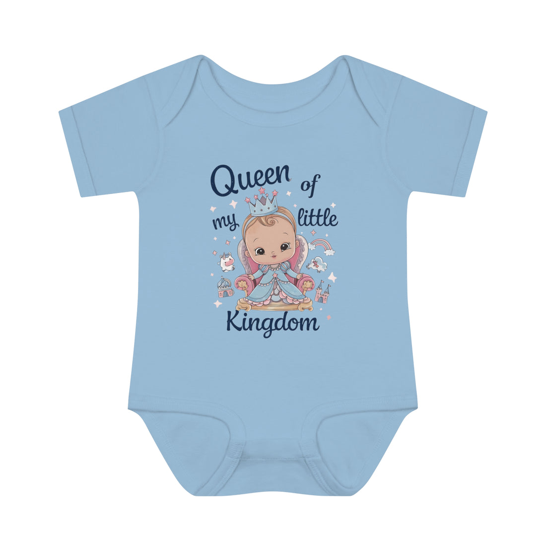 "Queen of my little kingdom" Infant Baby Rib Bodysuit