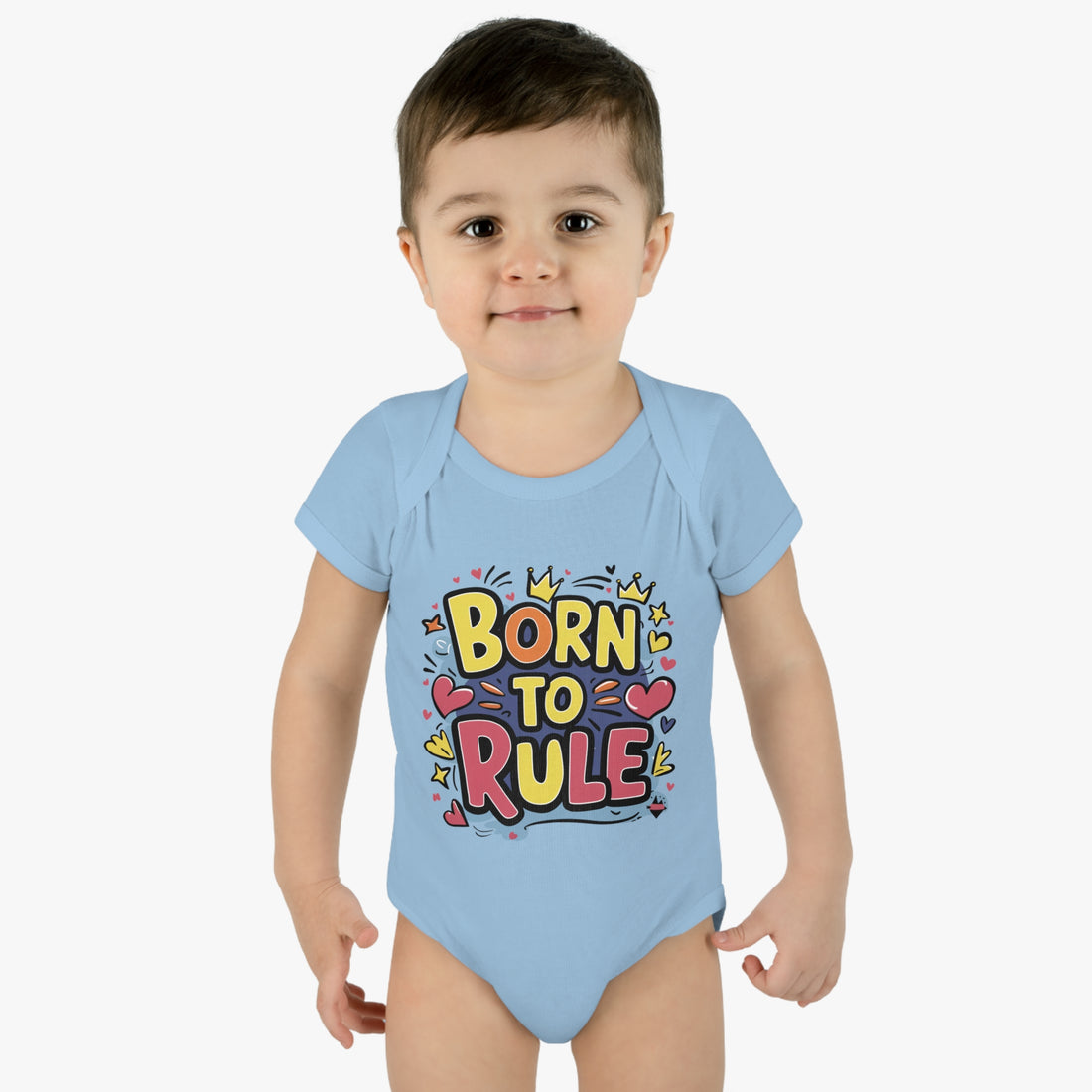 "Born to rule" Infant Baby Rib Bodysuit