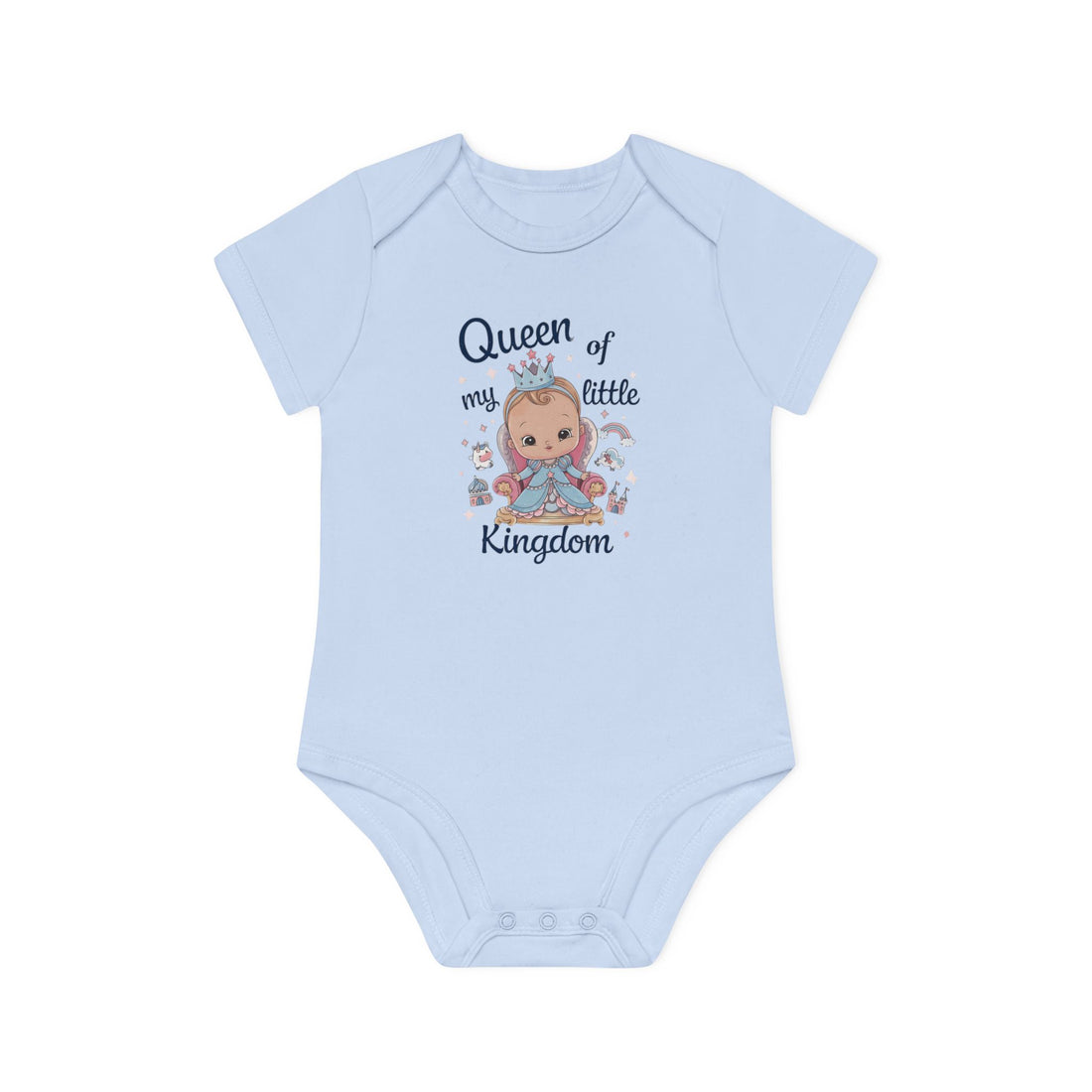 "Queen of my little kingdom" Baby Organic Short Sleeve Bodysuit