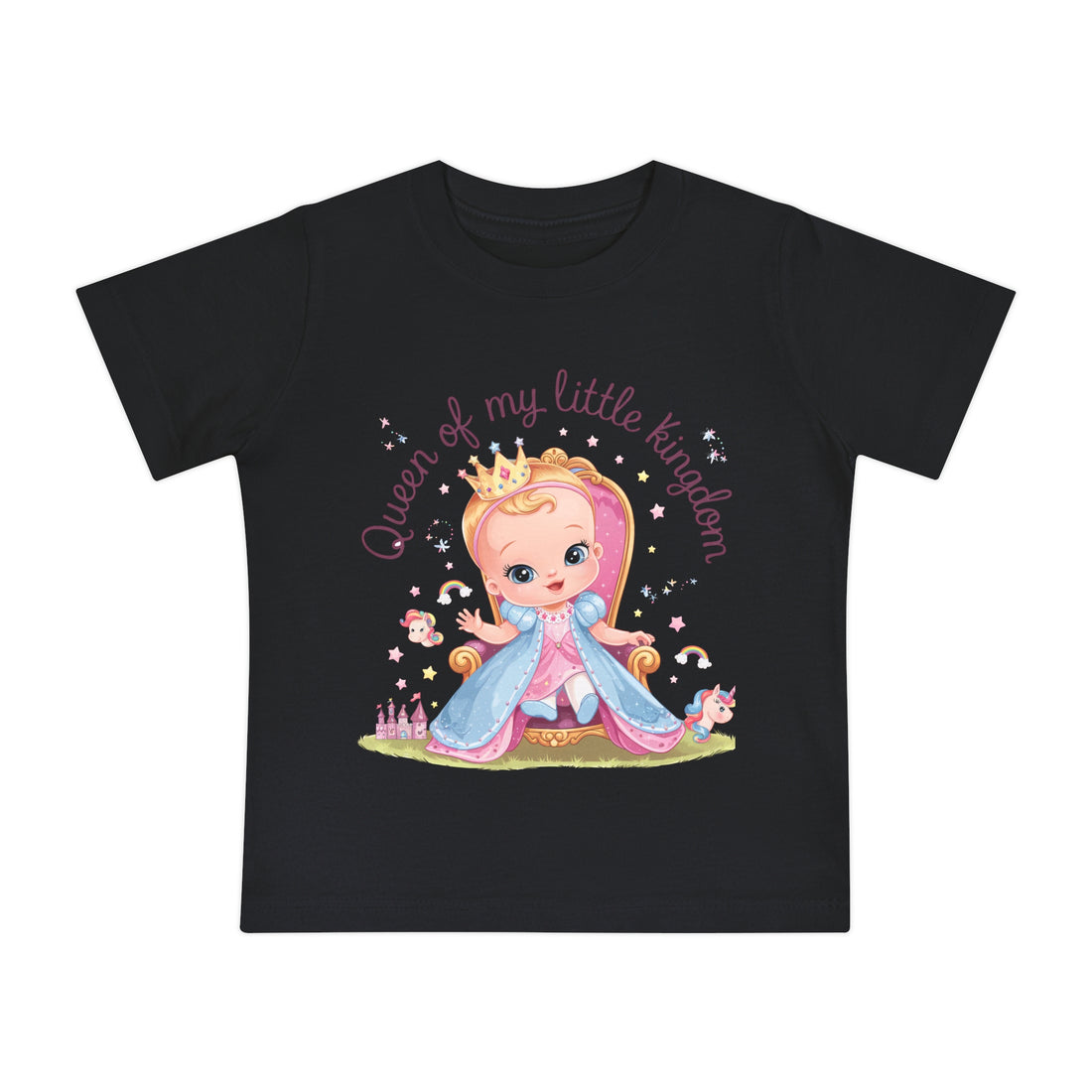 "Queen of my little kingdom" Baby Short Sleeve T-Shirt