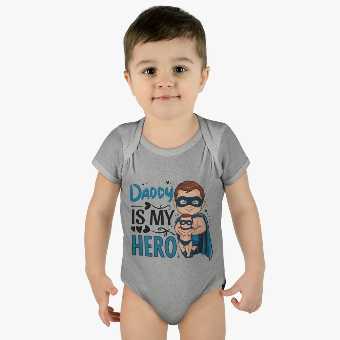 "Daddy is my hero" Infant Baby Rib Bodysuit