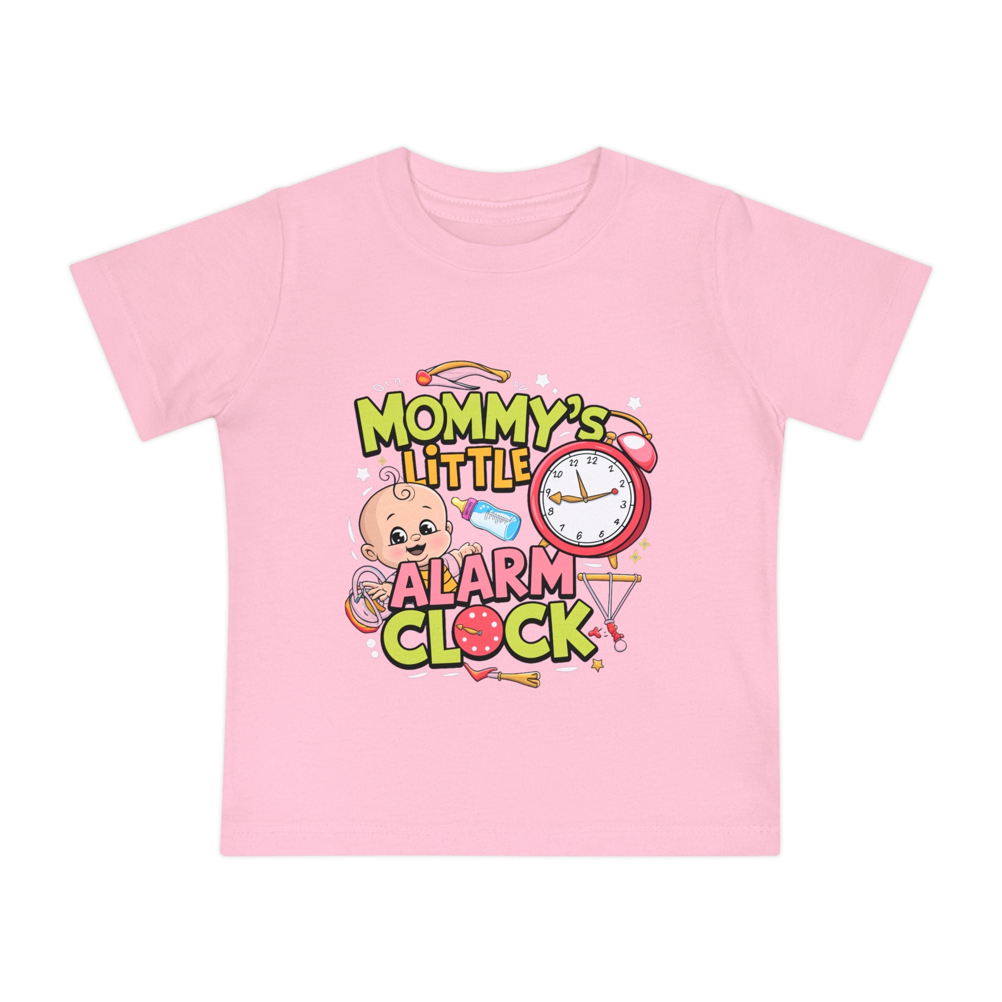 "Mommy's little alarm clock" Baby Short Sleeve T-Shirt