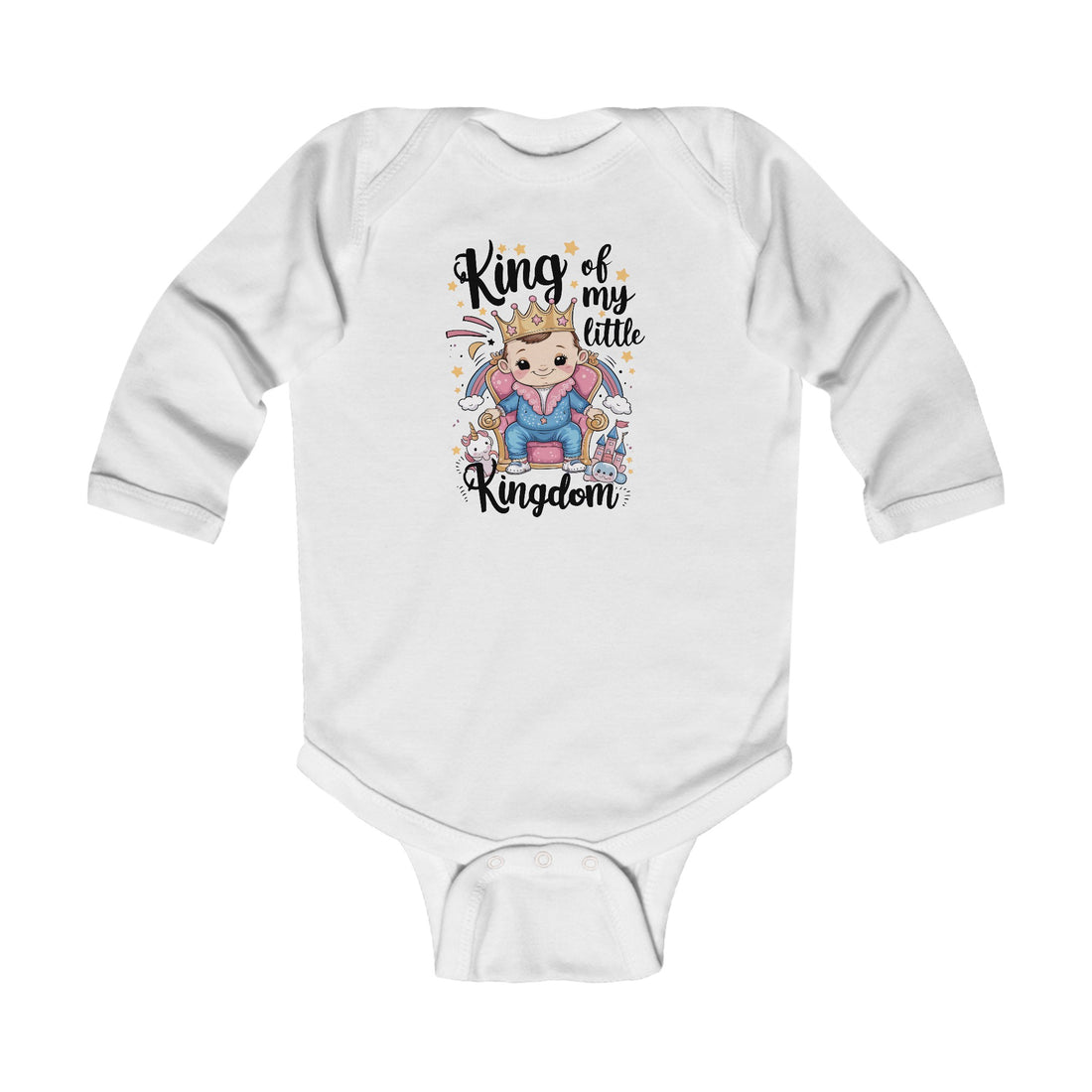 "King of my little kingdom" Infant Long Sleeve Bodysuit