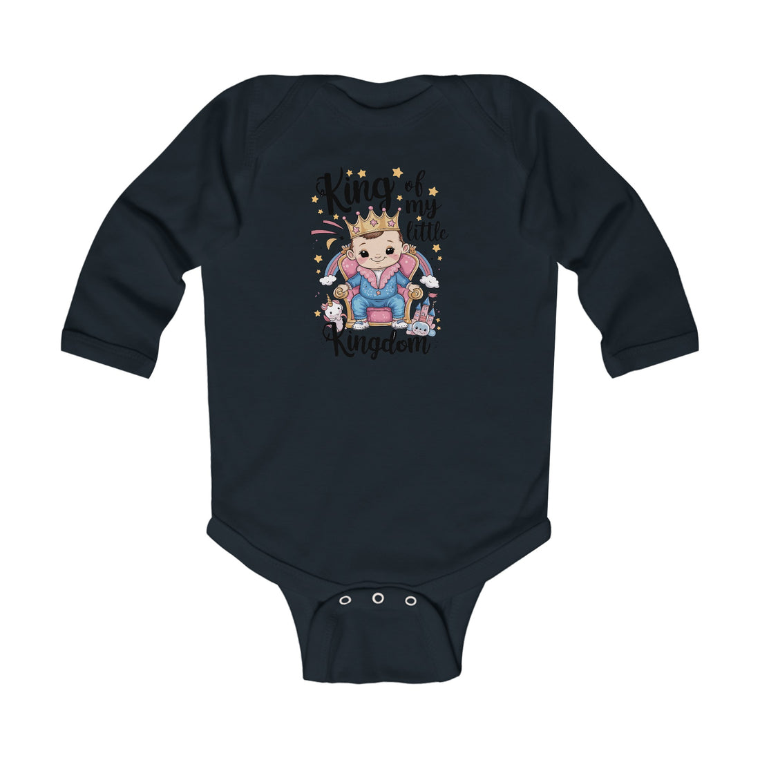 "King of my little kingdom" Infant Long Sleeve Bodysuit