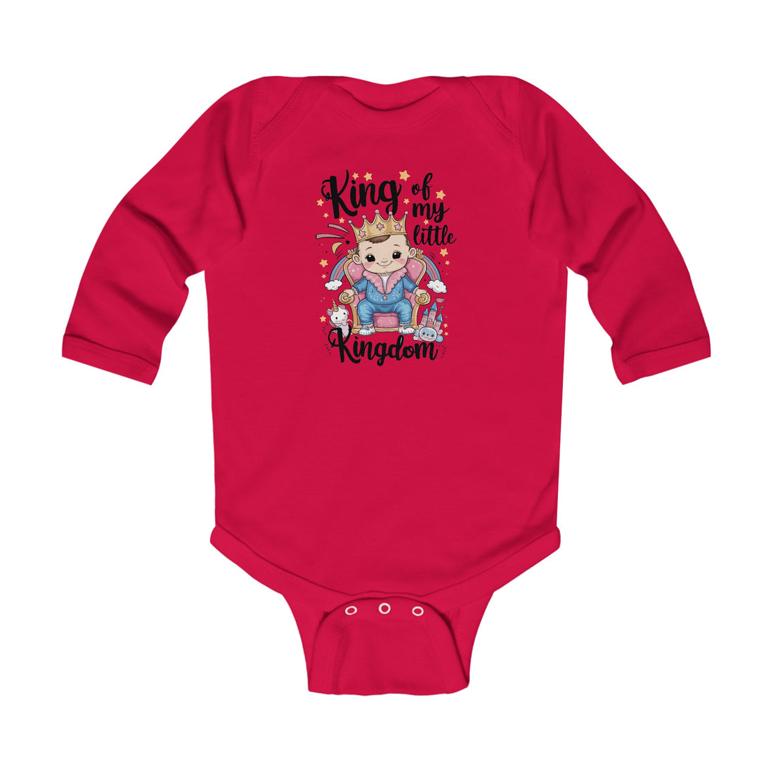 "King of my little kingdom" Infant Long Sleeve Bodysuit