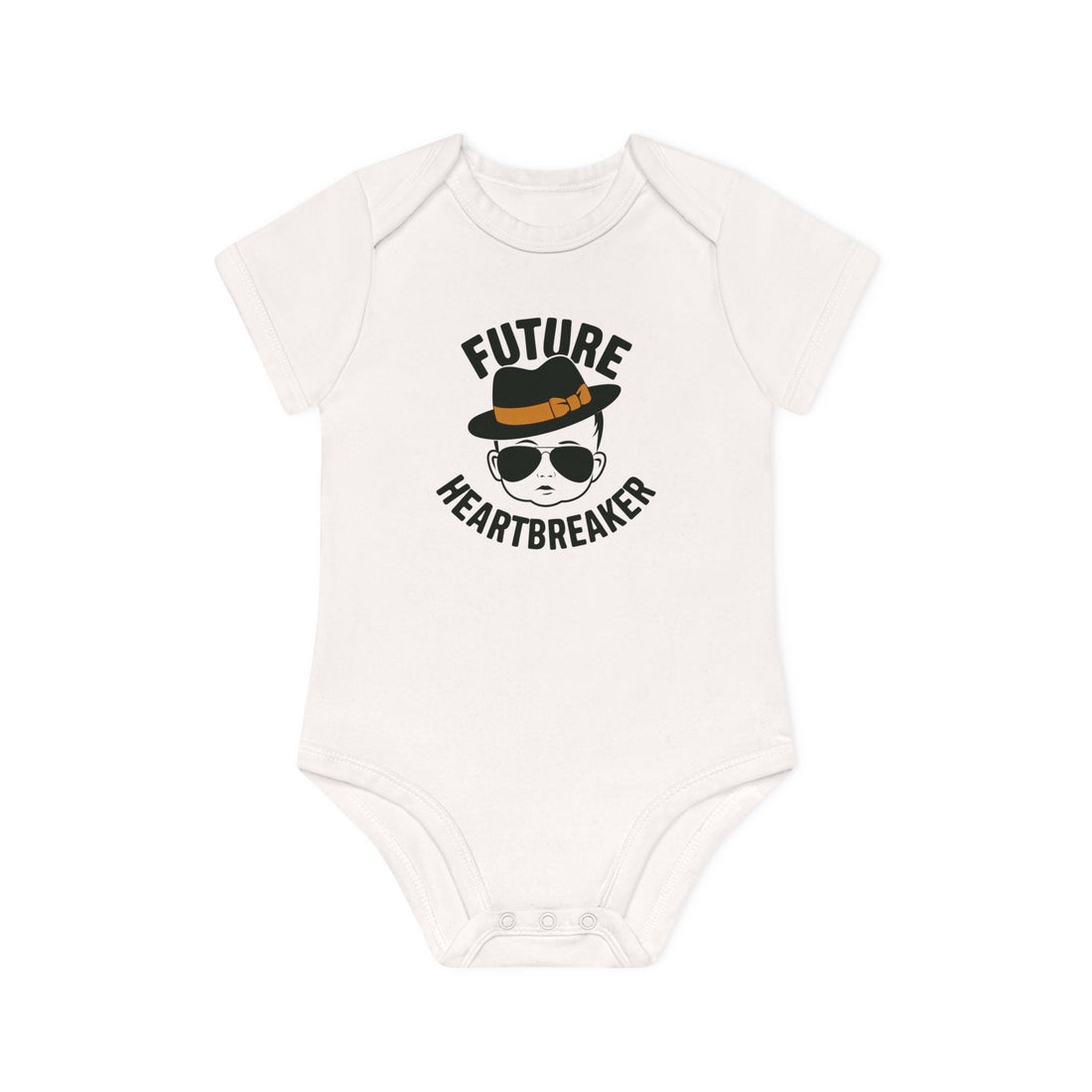 "Future heartbreaker" Baby Organic Short Sleeve Bodysuit