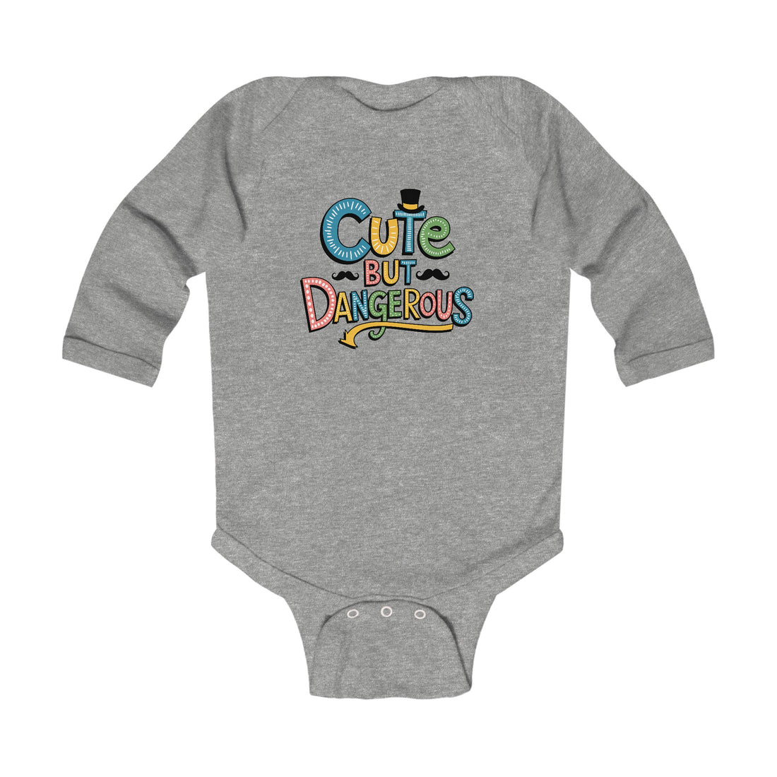 "Cute but dangerous" Infant Long Sleeve Bodysuit