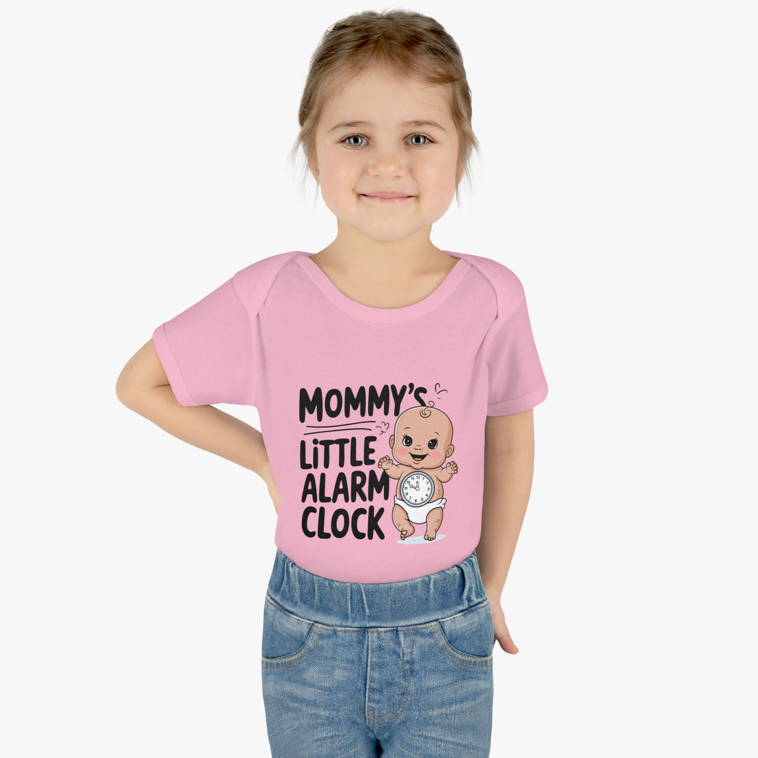 "Mommy's little alarm clock" Infant Baby Rib Bodysuit