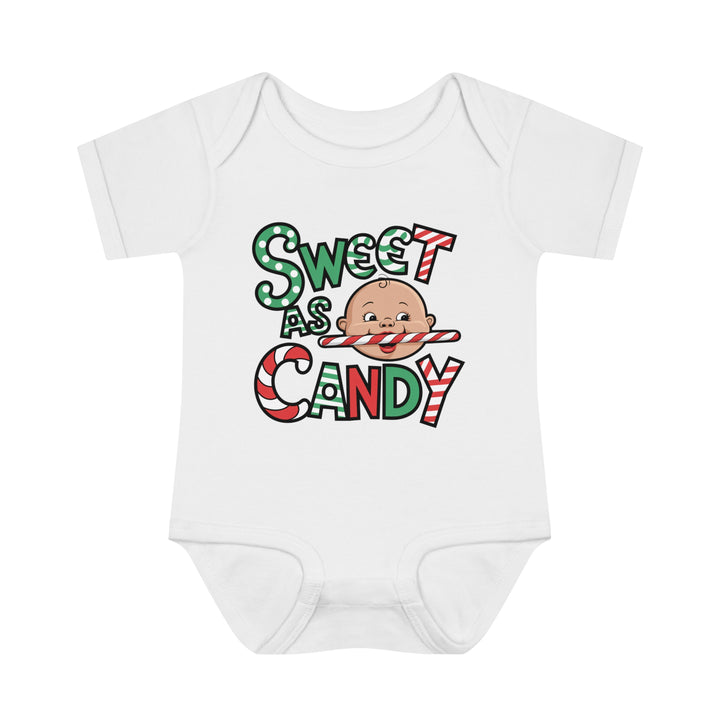 "Sweet as candy" Infant Baby Rib Bodysuit