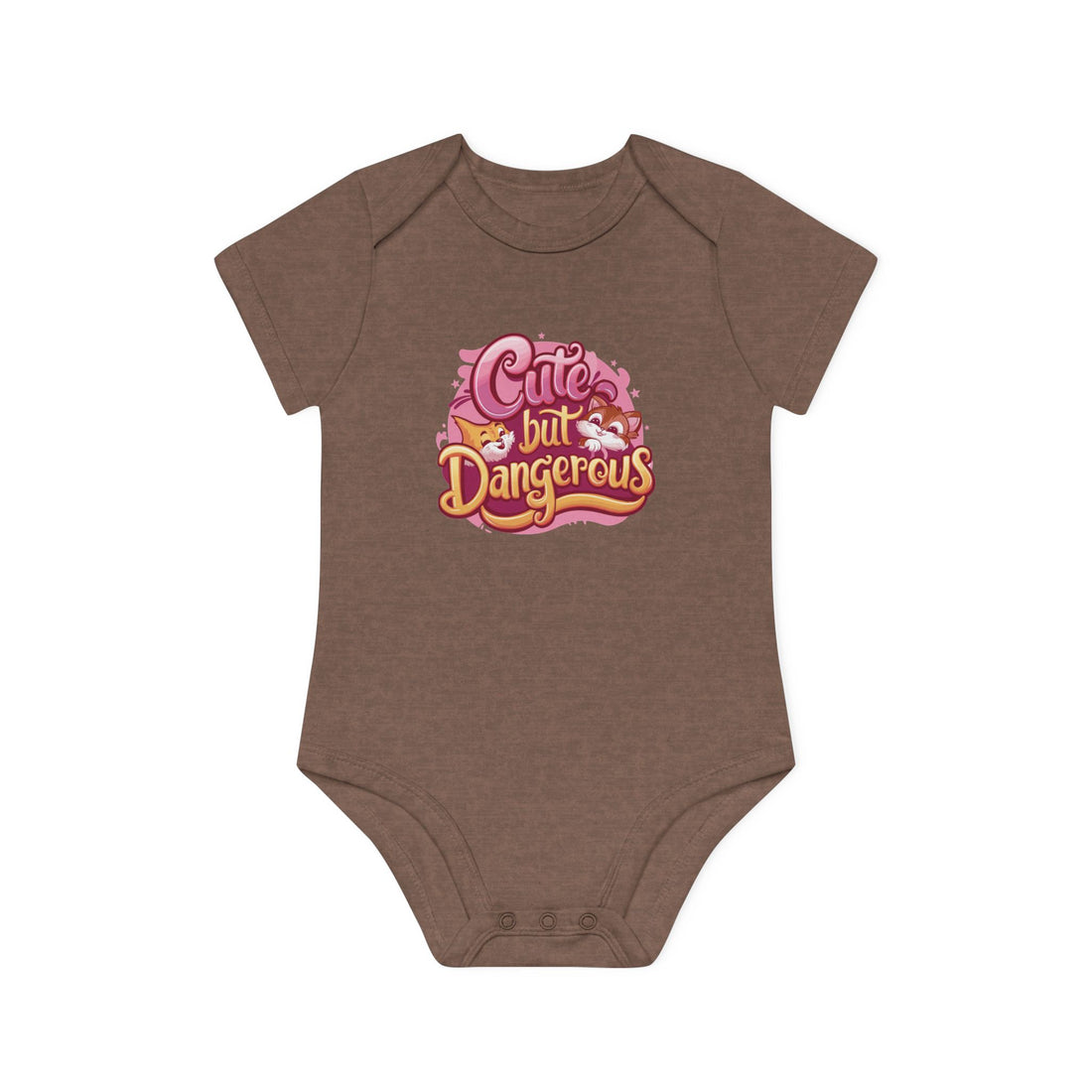 "Cute but dangerous" Baby Organic Short Sleeve Bodysuit