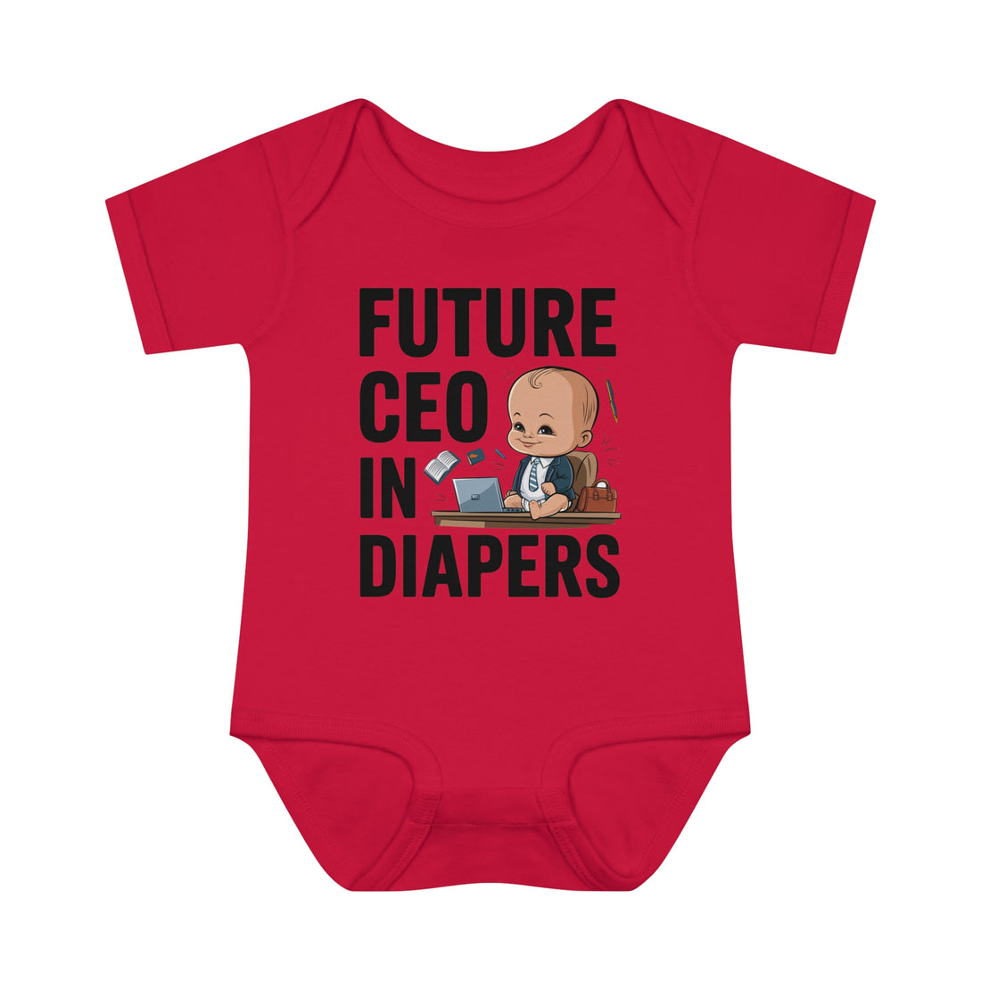 "Future CEO in diapers" Infant Baby Rib Bodysuit