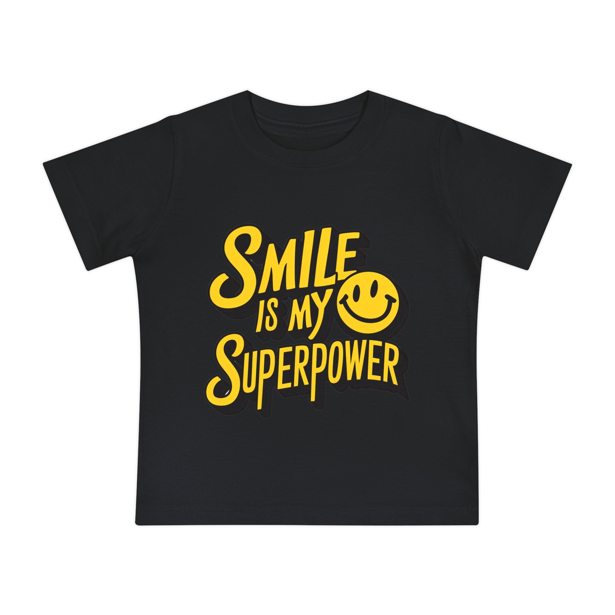 "Smile is my superpower" Baby Short Sleeve T-Shirt