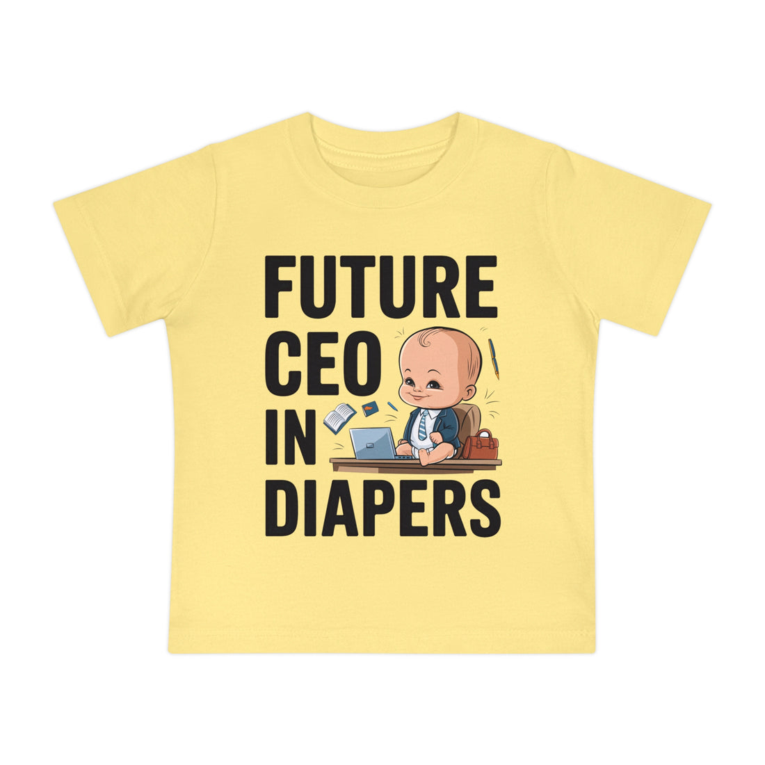 "Future CEO in diapers" Baby Short Sleeve T-Shirt