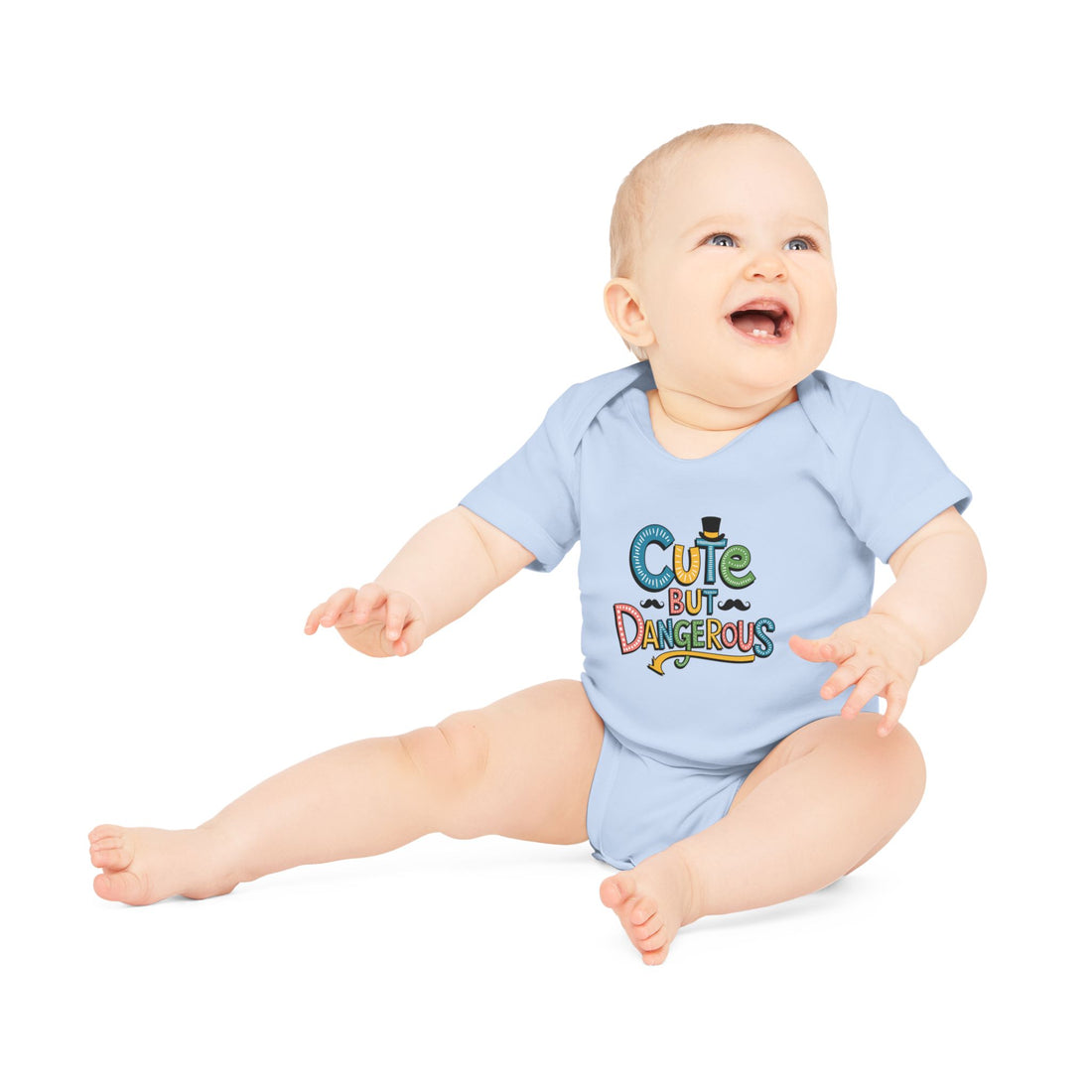 "Cute but dangerous" Baby Organic Short Sleeve Bodysuit