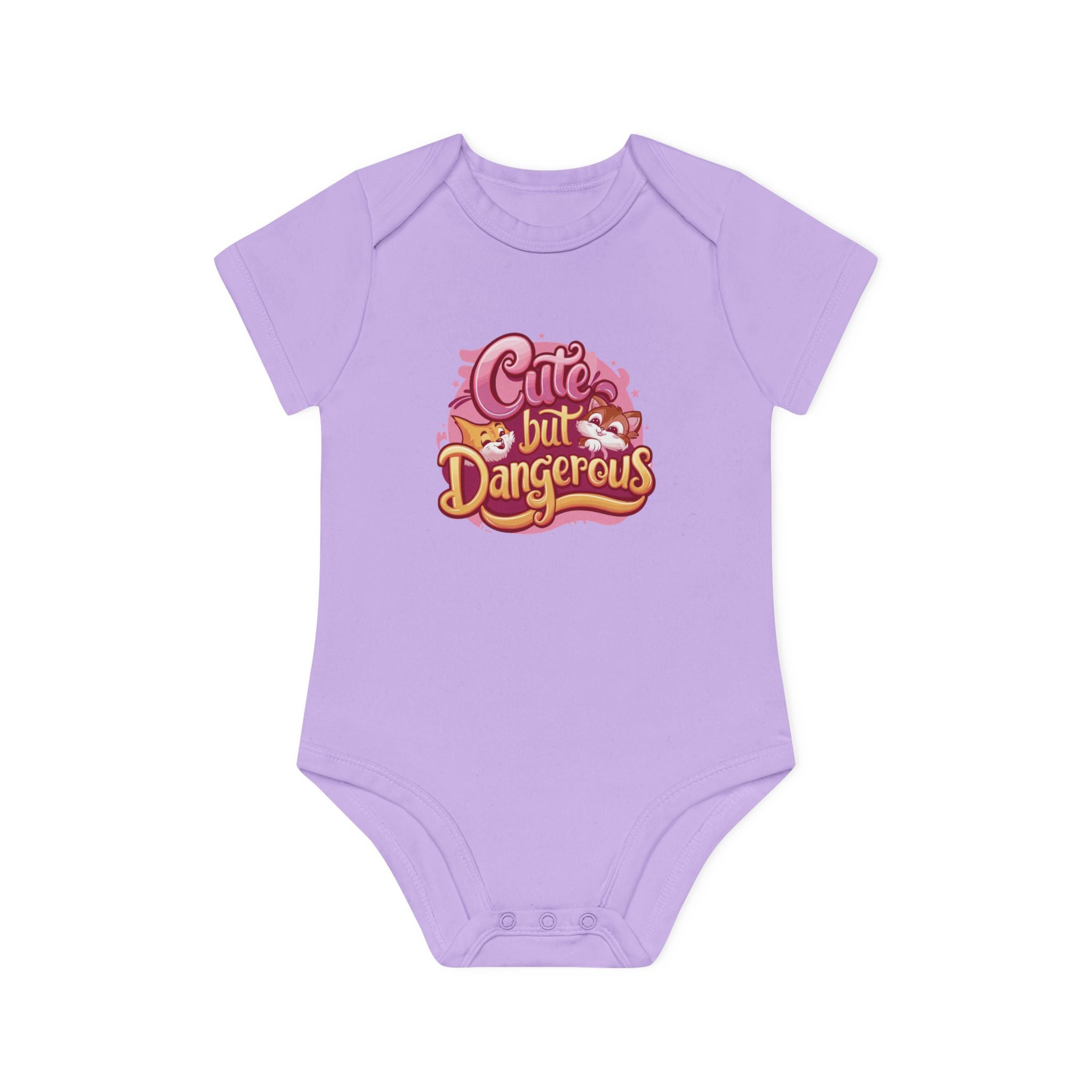 "Cute but dangerous" Baby Organic Short Sleeve Bodysuit