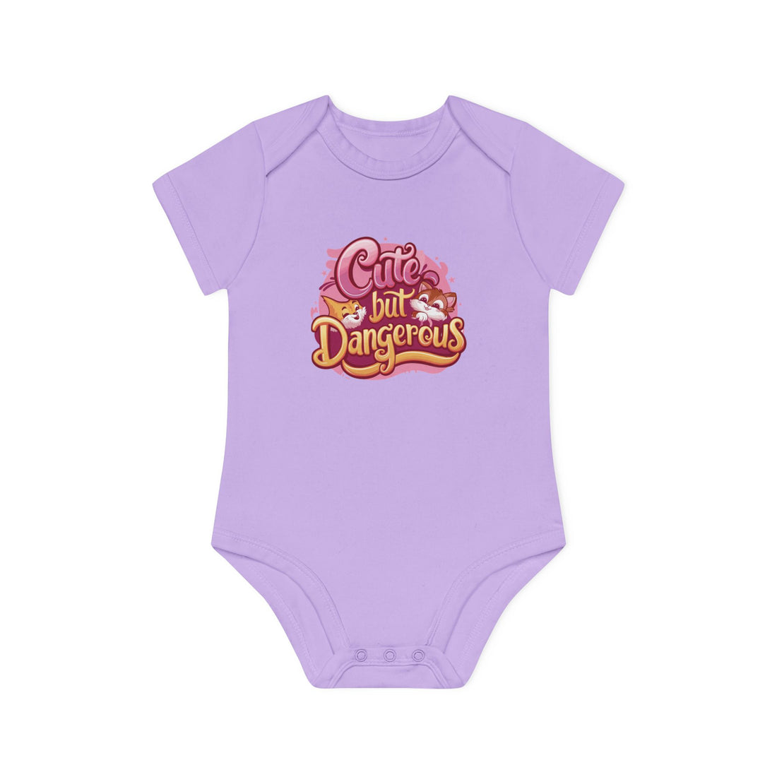 "Cute but dangerous" Baby Organic Short Sleeve Bodysuit