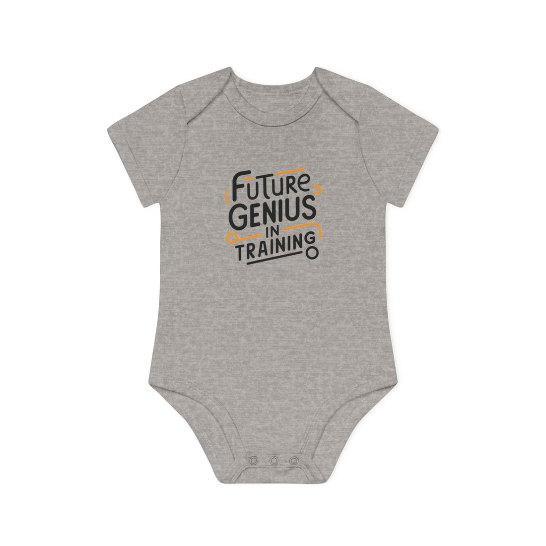 "Future genius in training" Baby Organic Short Sleeve Bodysuit