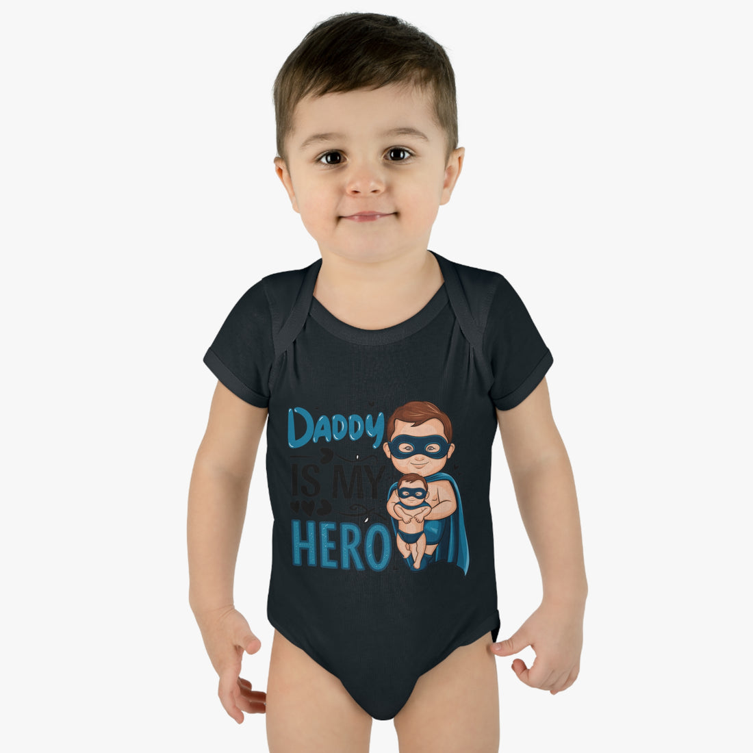 "Daddy is my hero" Infant Baby Rib Bodysuit