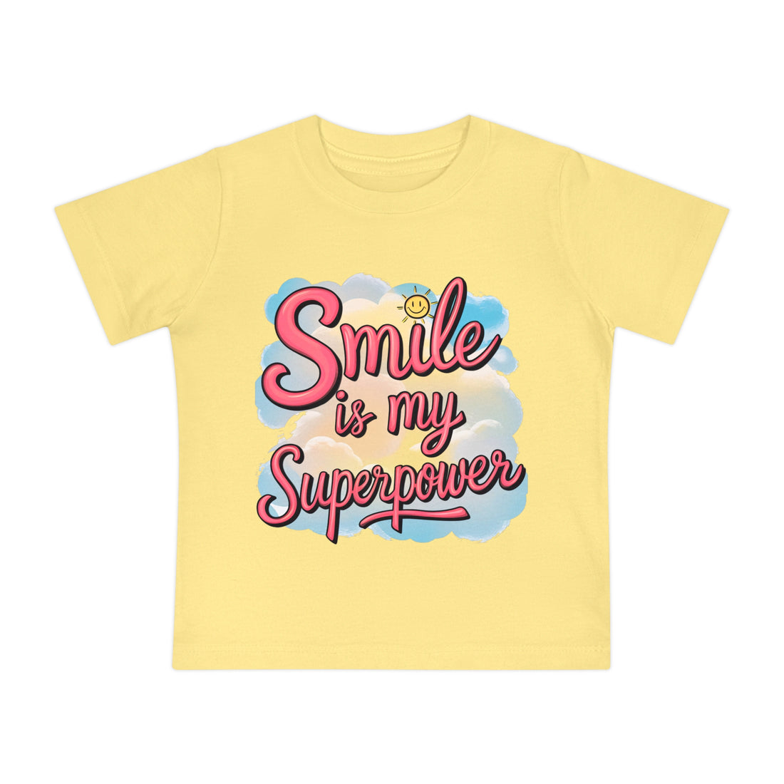 "Smile is my superpower" Baby Short Sleeve T-Shirt