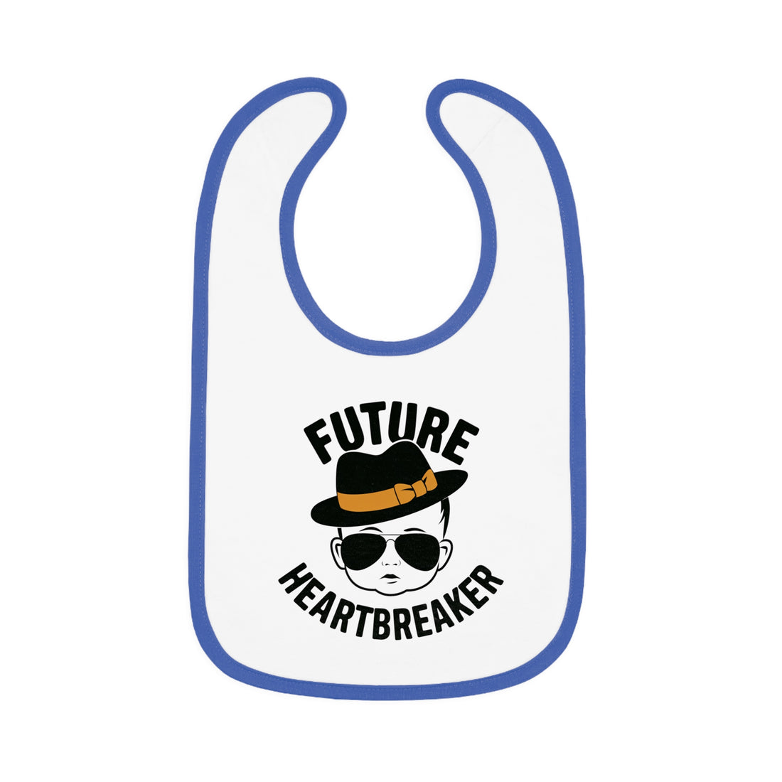 "Future heartbreaker" Baby Contrast Trim Jersey Bib