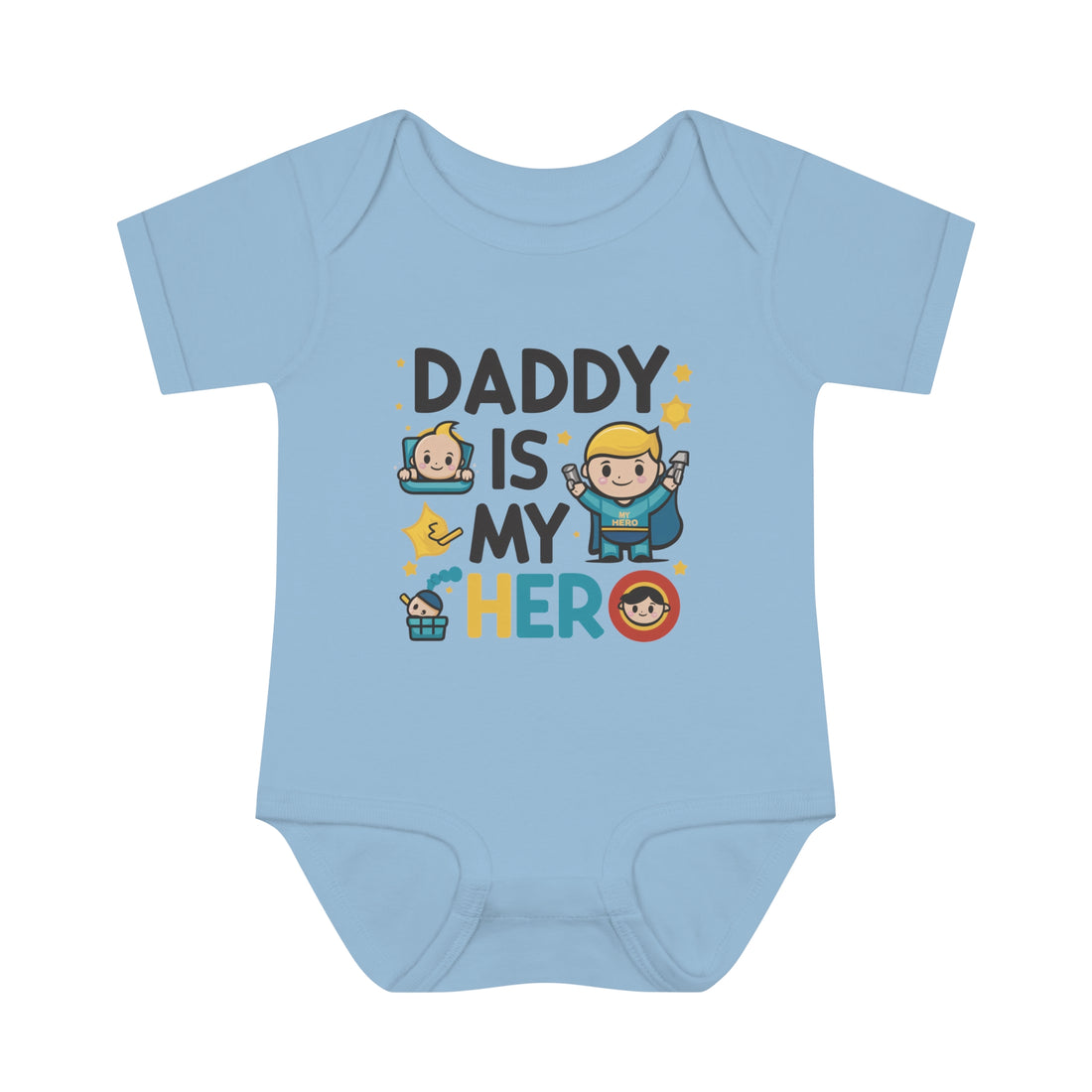 "Daddy is my hero" Infant Baby Rib Bodysuit