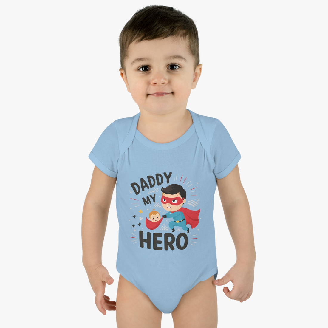 "Daddy is my hero" Infant Baby Rib Bodysuit