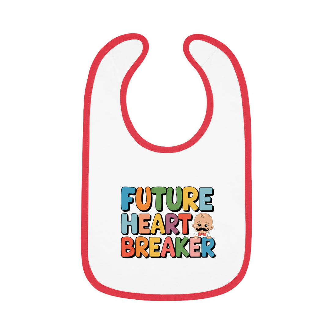 "Future heartbreaker" Baby Contrast Trim Jersey Bib