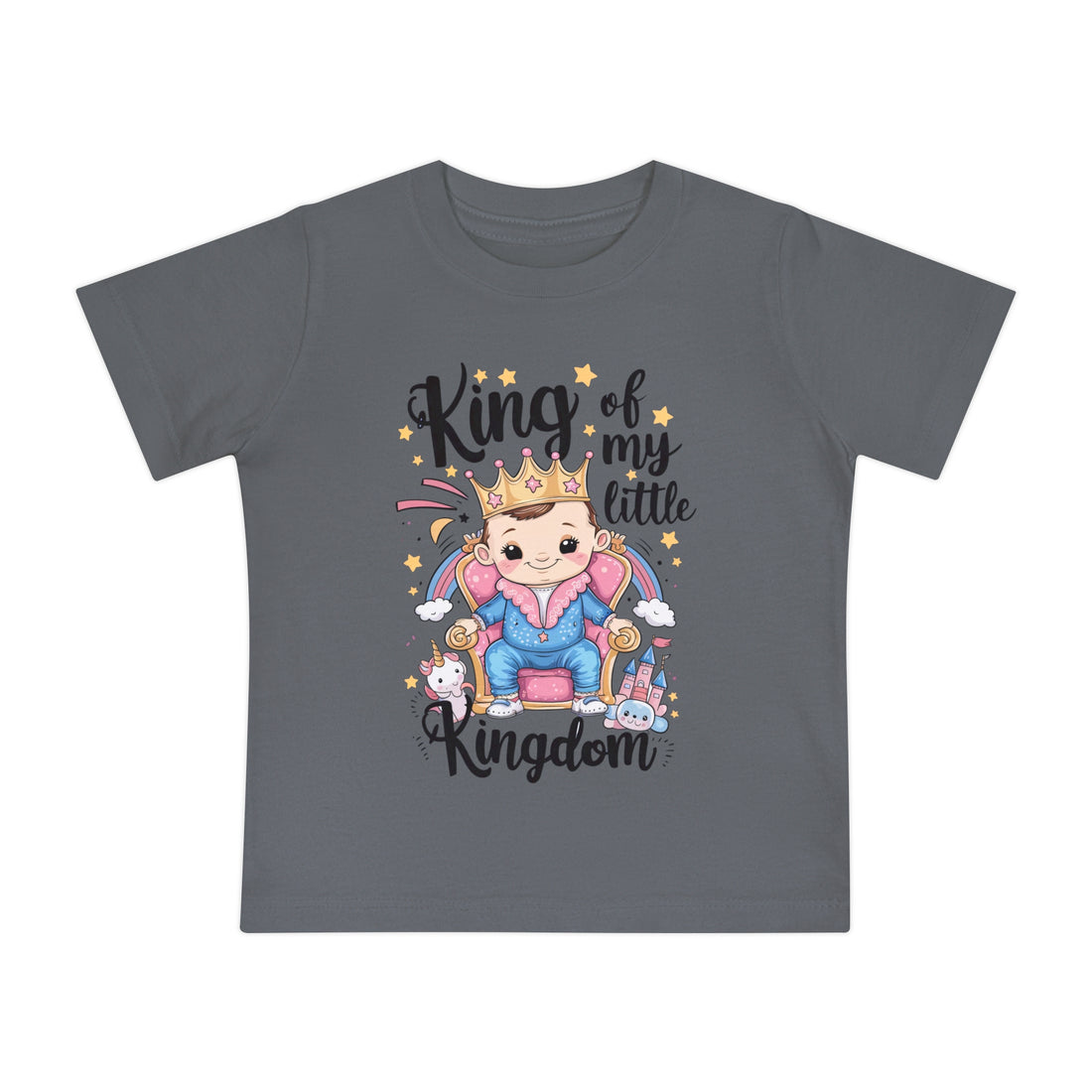 "King of my little kingdom" Baby Short Sleeve T-Shirt