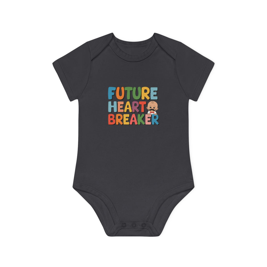 "Future heartbreaker" Baby Organic Short Sleeve Bodysuit