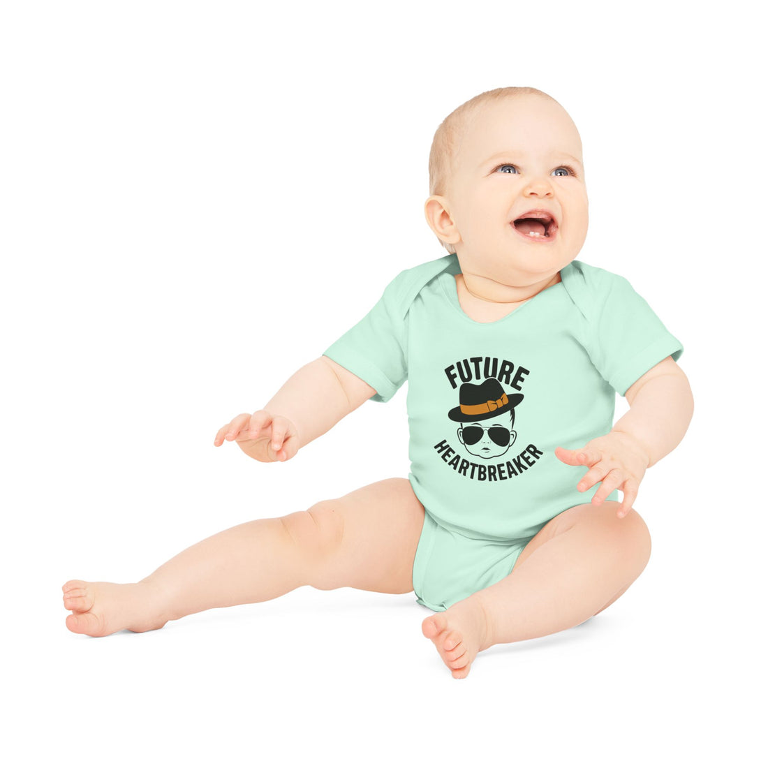 "Future heartbreaker" Baby Organic Short Sleeve Bodysuit