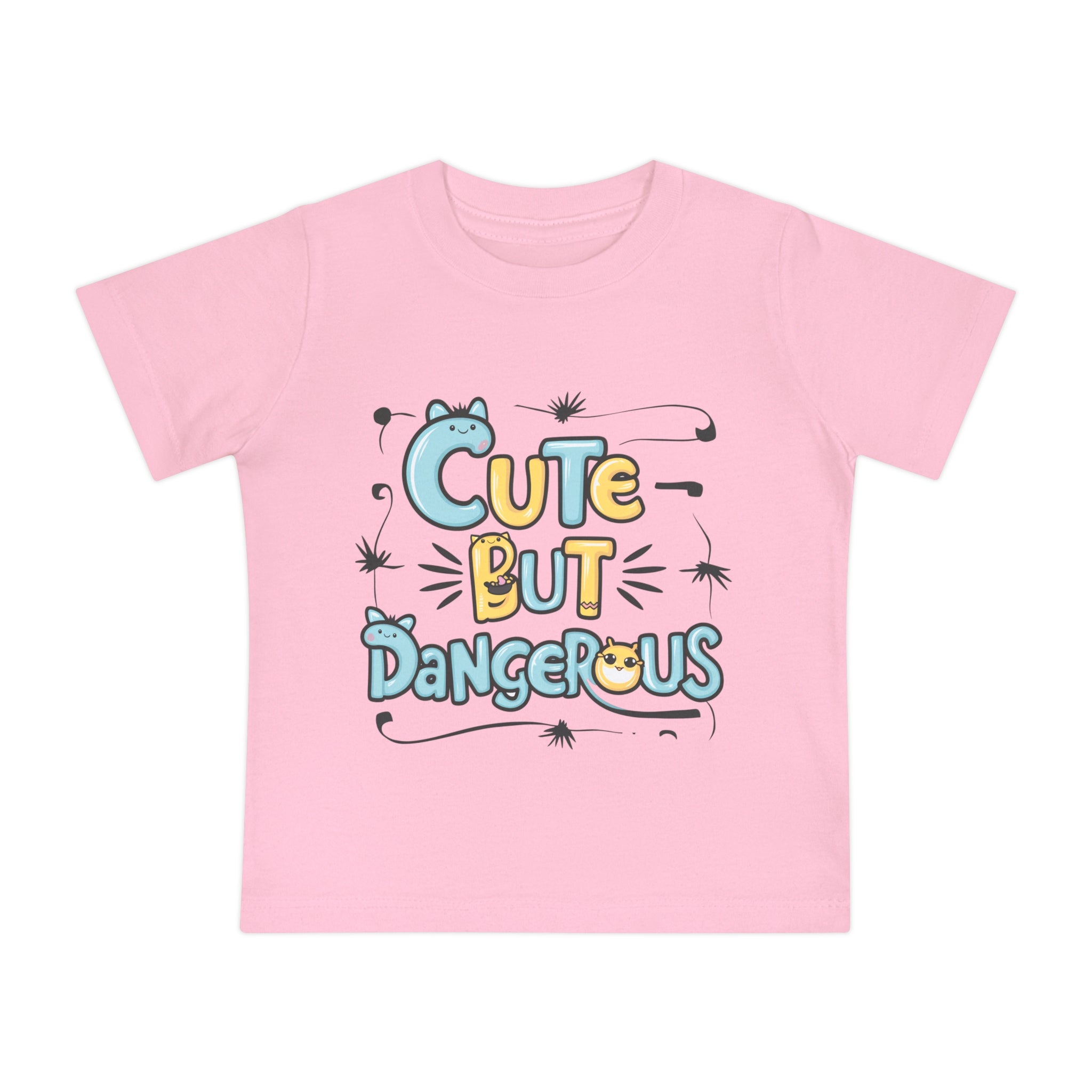 "Cute but dangerous" Baby Short Sleeve T-Shirt