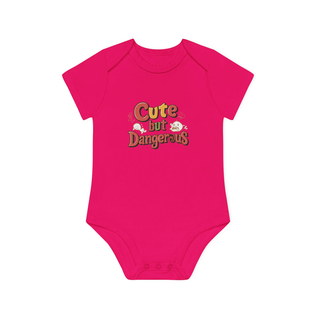 "Cute but dangerous" Baby Organic Short Sleeve Bodysuit