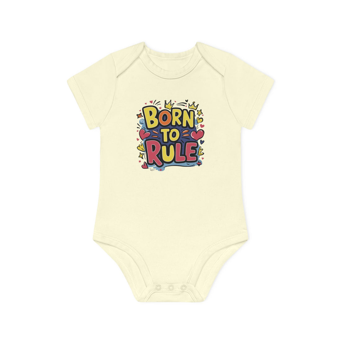 "Born to rule" Baby Organic Short Sleeve Bodysuit