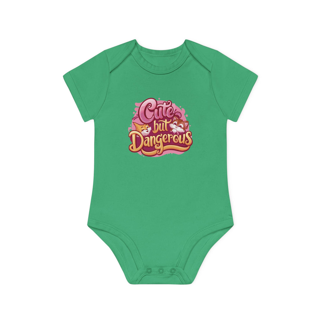 "Cute but dangerous" Baby Organic Short Sleeve Bodysuit