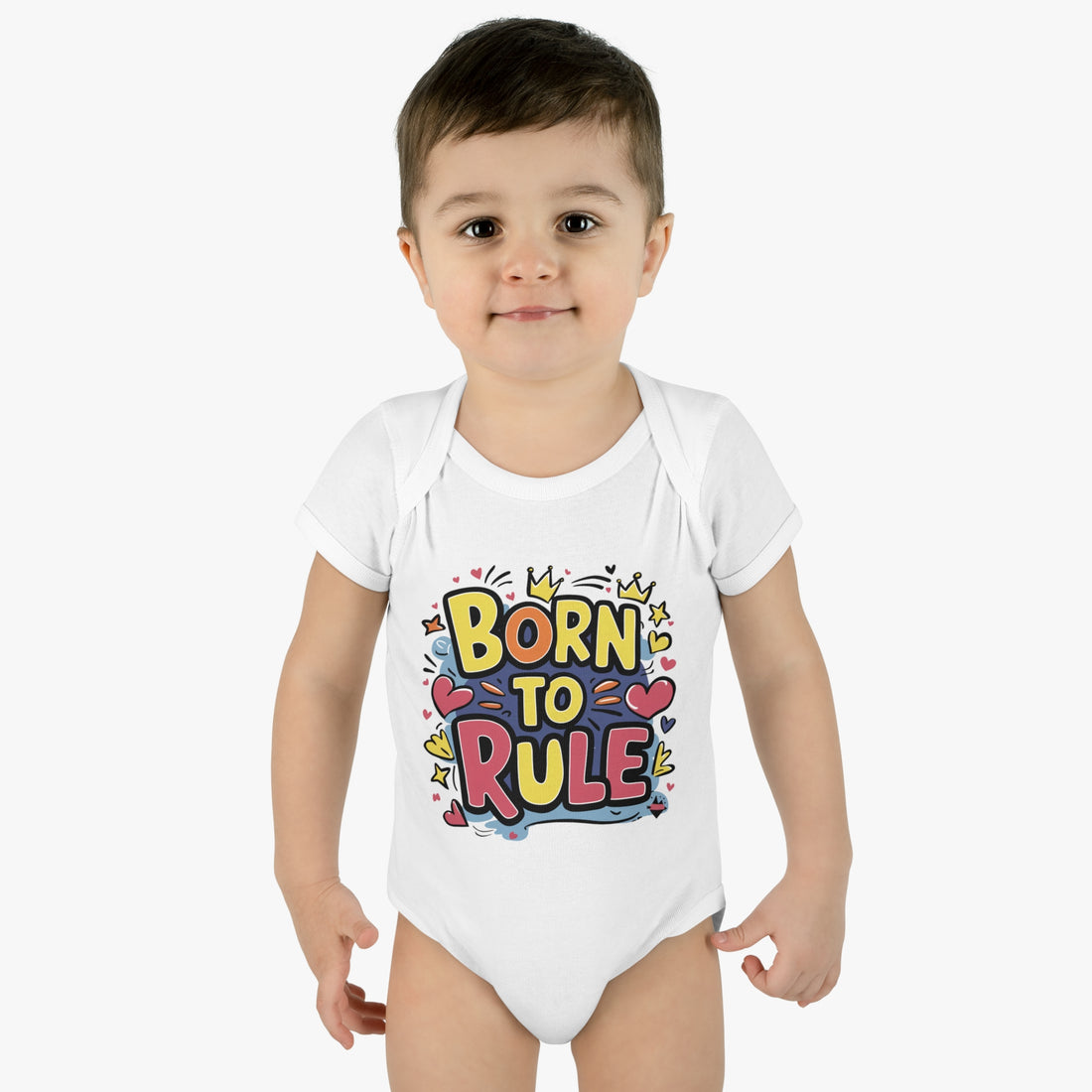 "Born to rule" Infant Baby Rib Bodysuit