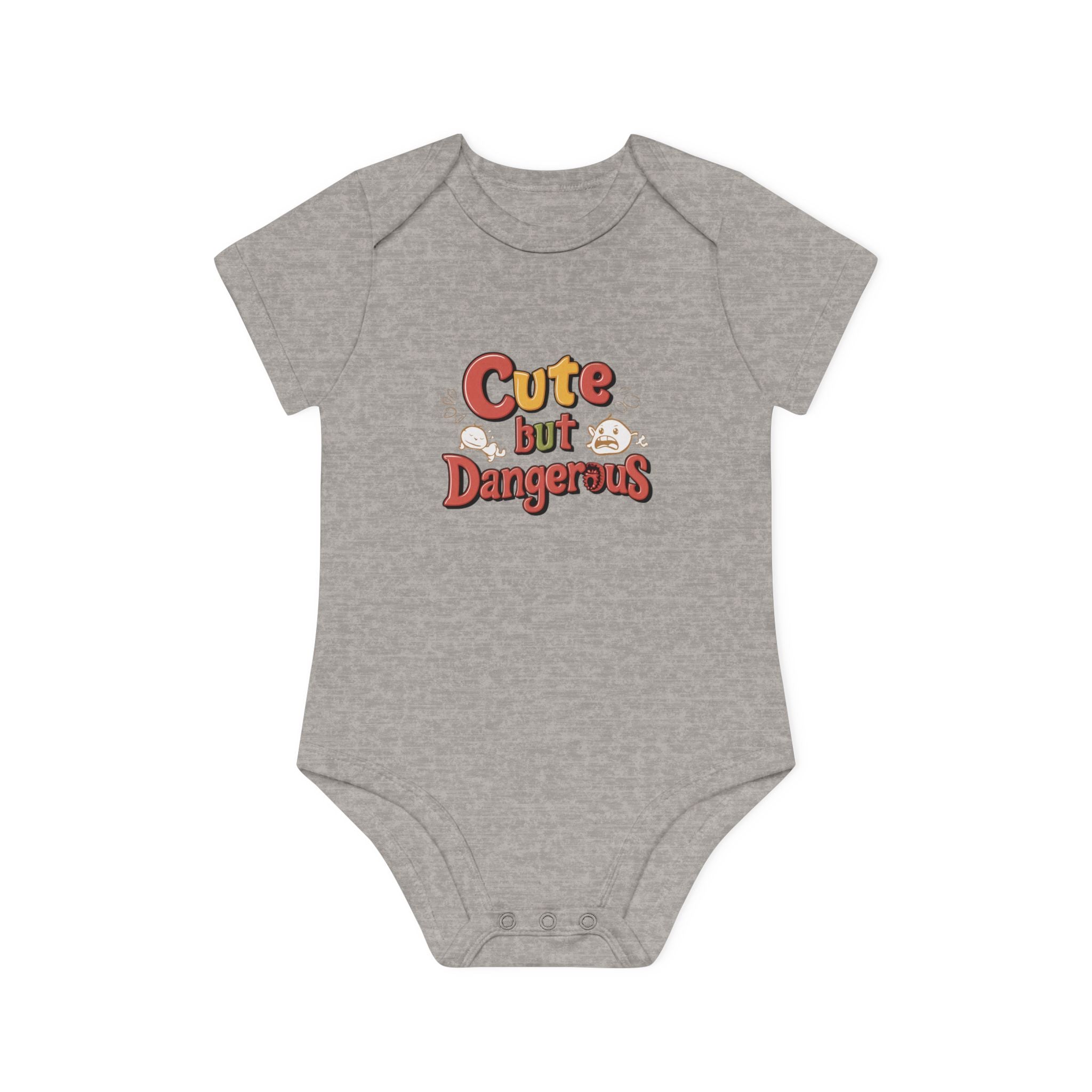 "Cute but dangerous" Baby Organic Short Sleeve Bodysuit