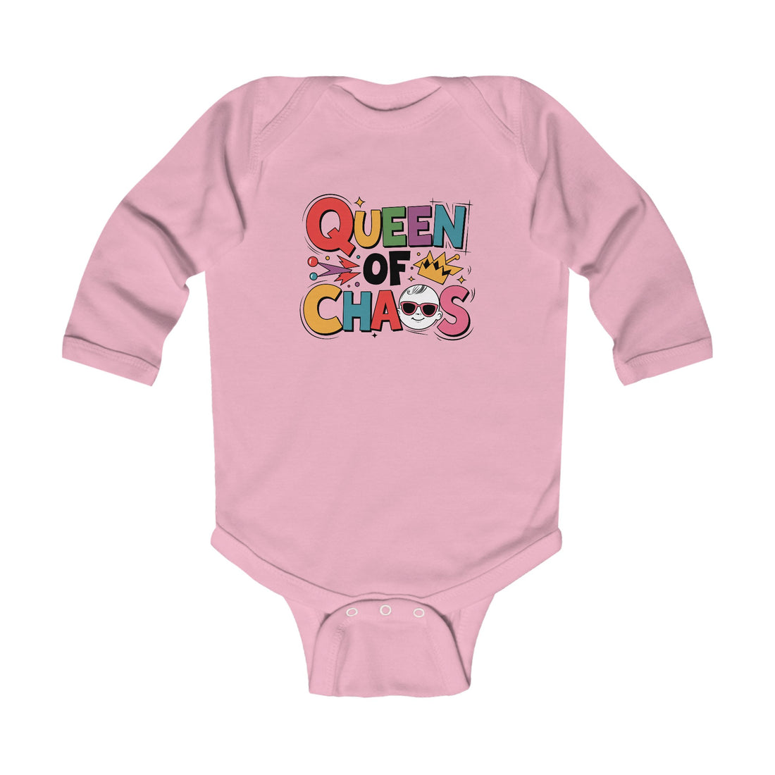 "Queen of chaos" Infant Long Sleeve Bodysuit