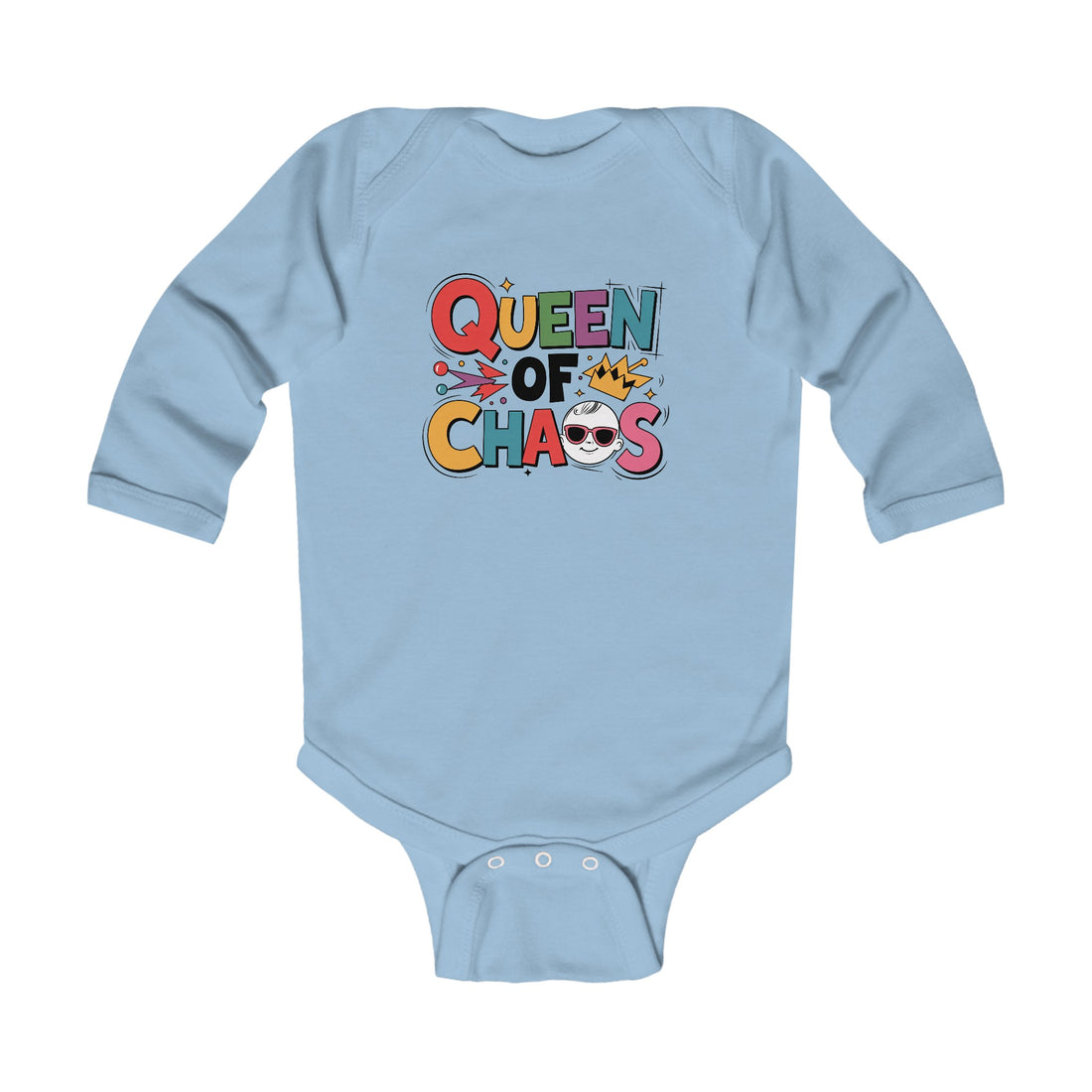 "Queen of chaos" Infant Long Sleeve Bodysuit