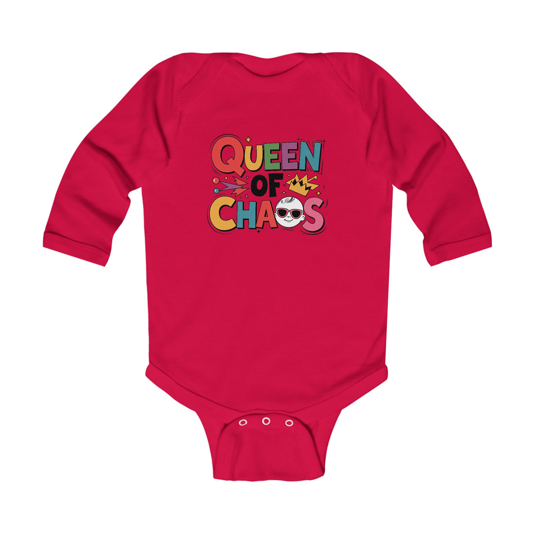 "Queen of chaos" Infant Long Sleeve Bodysuit