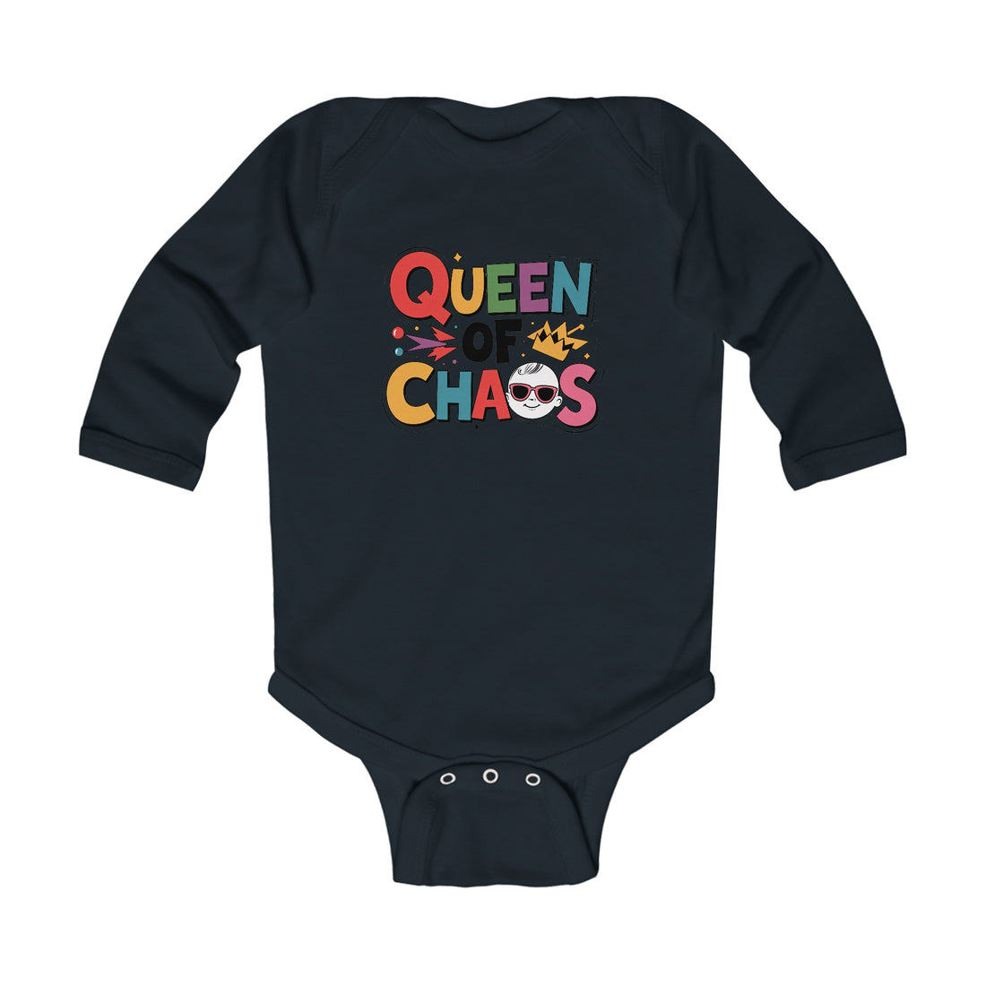 "Queen of chaos" Infant Long Sleeve Bodysuit