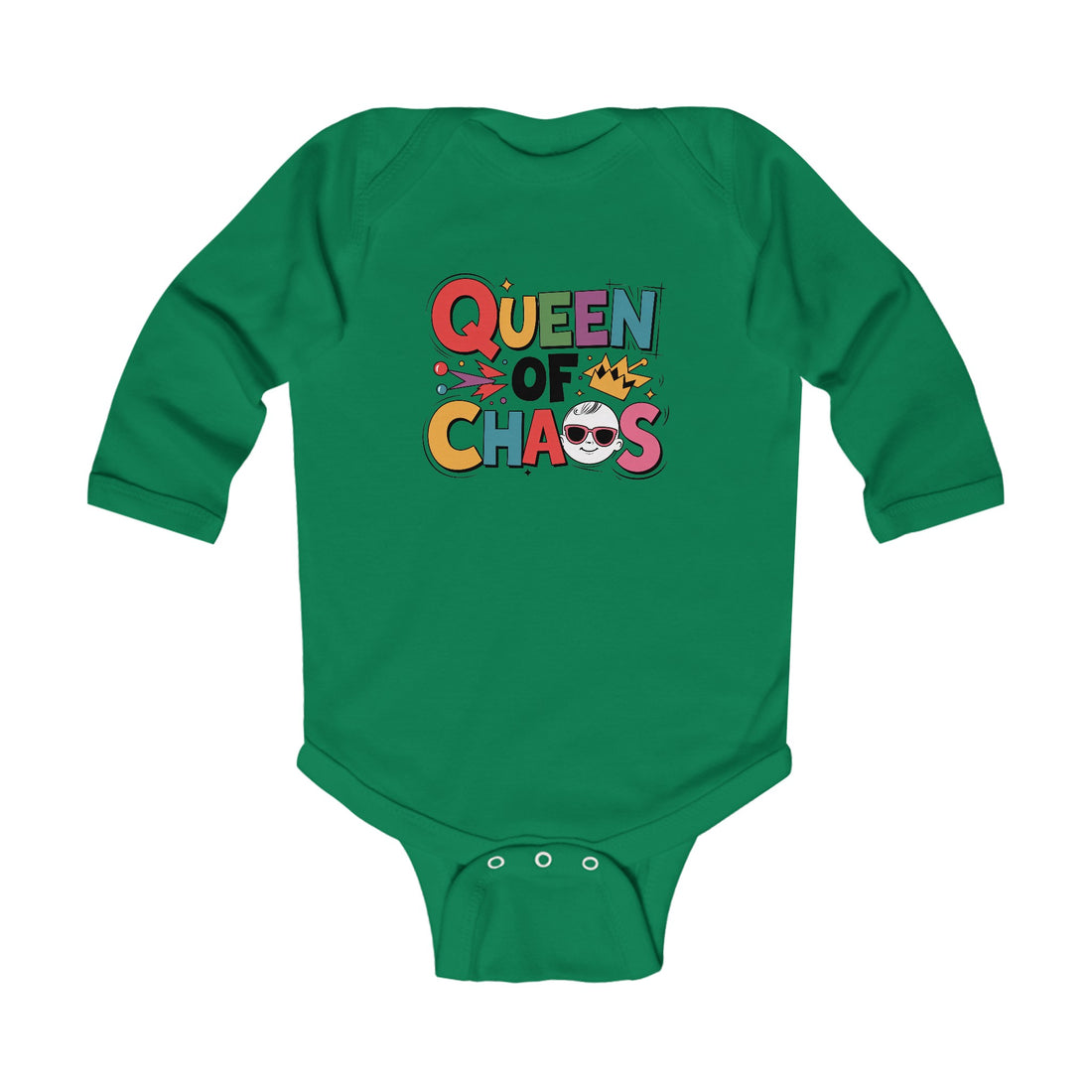 "Queen of chaos" Infant Long Sleeve Bodysuit