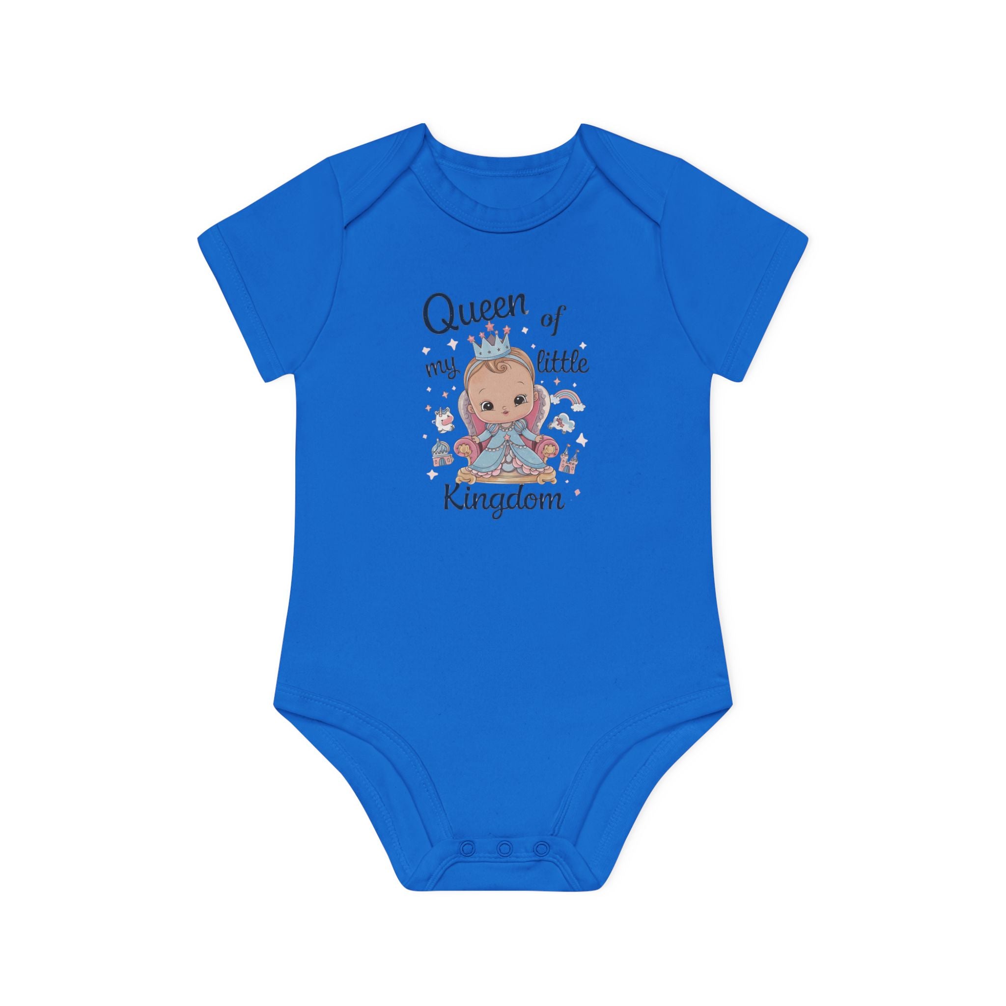 "Queen of my little kingdom" Baby Organic Short Sleeve Bodysuit