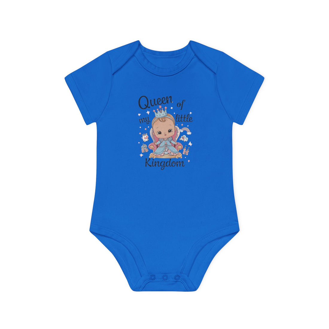 "Queen of my little kingdom" Baby Organic Short Sleeve Bodysuit