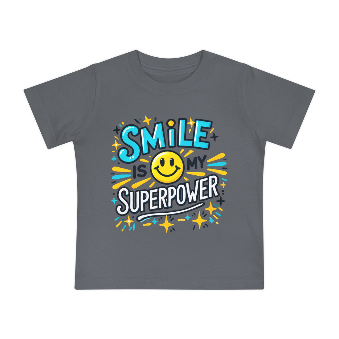 "Smile is my superpower" Baby Short Sleeve T-Shirt