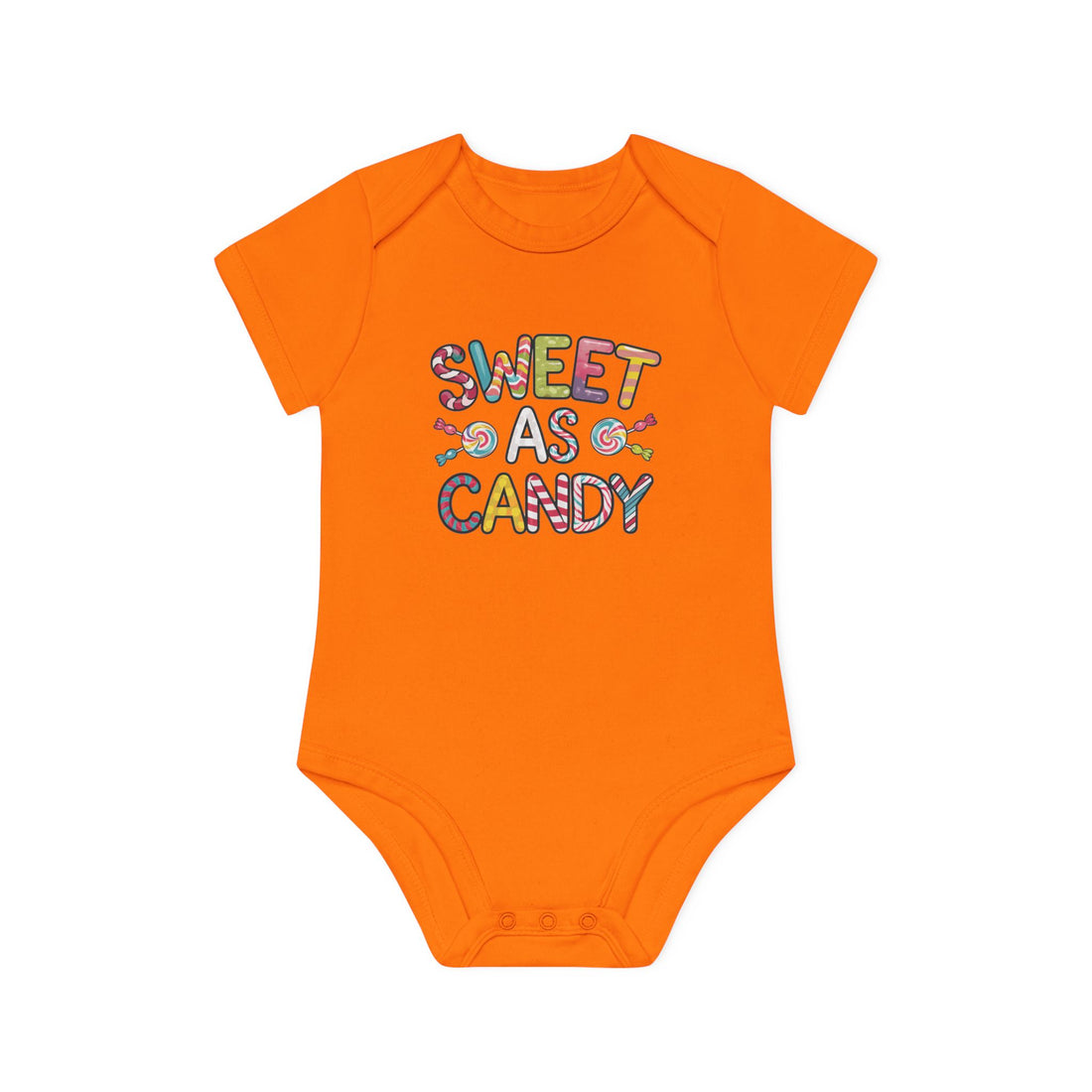 "Sweet as candy" Baby Organic Short Sleeve Bodysuit