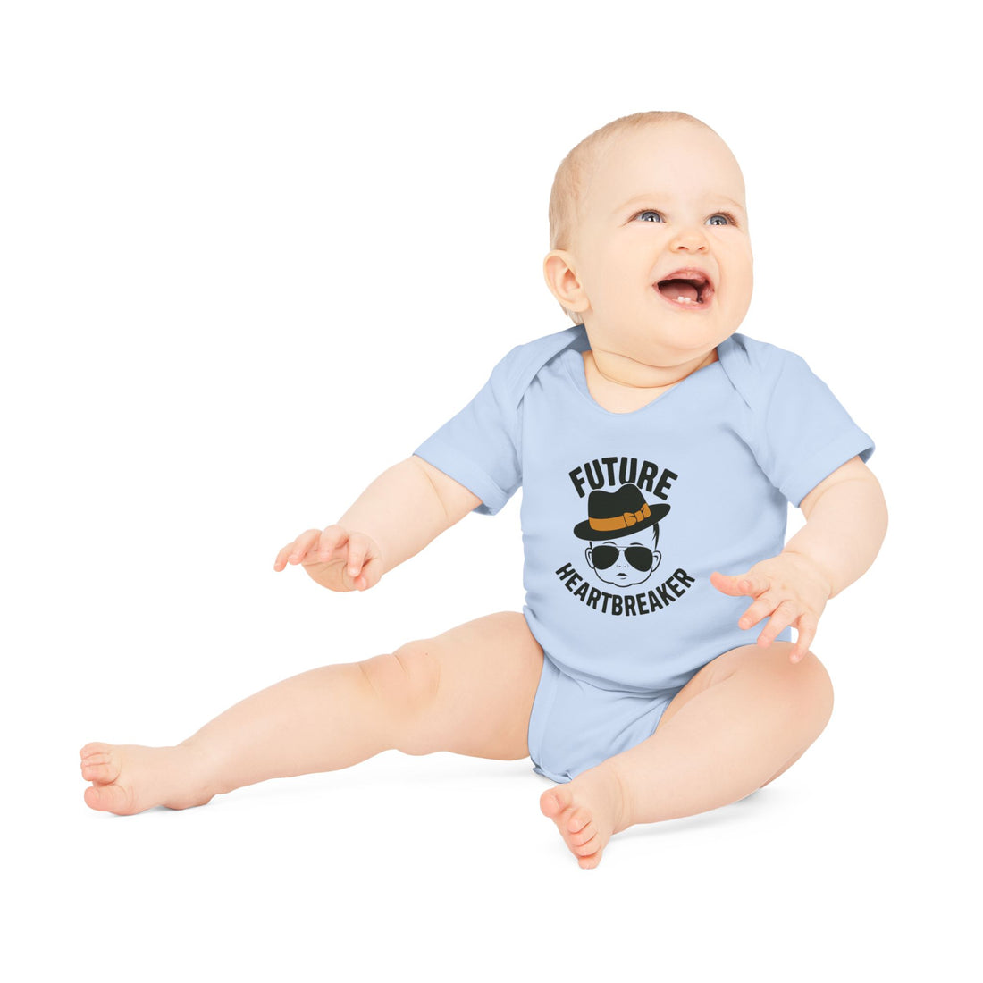 "Future heartbreaker" Baby Organic Short Sleeve Bodysuit