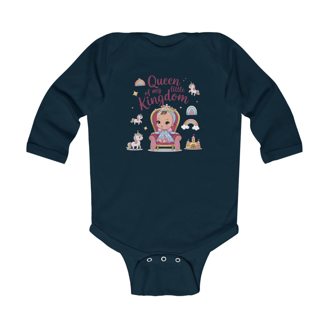 "Queen of my little kingdom" Infant Long Sleeve Bodysuit