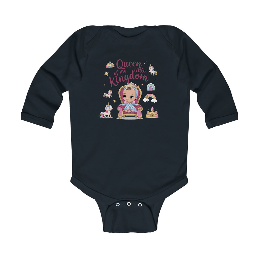 "Queen of my little kingdom" Infant Long Sleeve Bodysuit